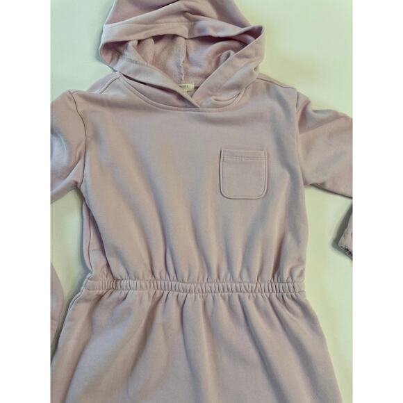 Crewcuts Girls Pink Hoodie Sweatshirt Dress Mauve Size 8 terry pullover - Picture 2 of 6